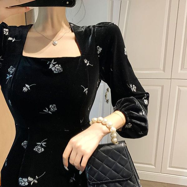 casual dresses 2021 floral vintage dress square collar women french elegant retro evening black party female long sleeve one-piece, Black;gray
casual dresses 2021 floral vintage dress square collar women french elegant retro evening black party female long sleeve one-piece, Black;gray