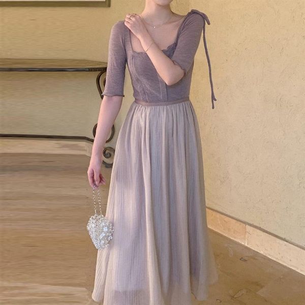 casual dresses vintage french spring autumn harvest waist temperament thin dress long girl for women party vestidos de mujer, Black;gray
casual dresses vintage french spring autumn harvest waist temperament thin dress long girl for women party vestidos de mujer, Black;gray