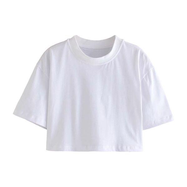 casual women o neck high waist t-shirt summer fashion ladies office solid color female short 210515, White
casual women o neck high waist t-shirt summer fashion ladies office solid color female short 210515, White