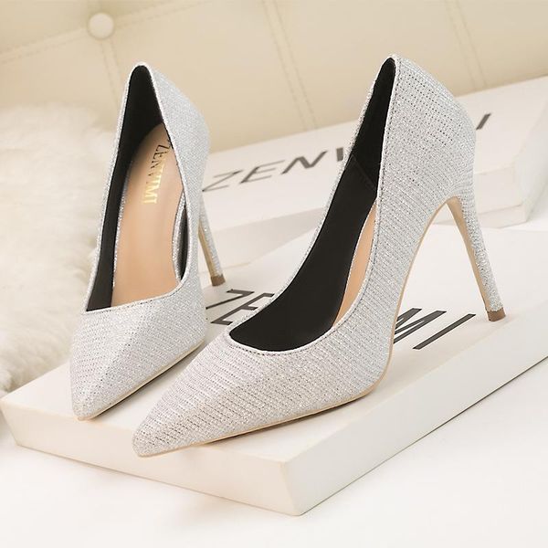 dress shoes 10cm pumps thin high-heeled shallow mouth pointed bright face single women's high heel bridal, Black
dress shoes 10cm pumps thin high-heeled shallow mouth pointed bright face single women's high heel bridal, Black