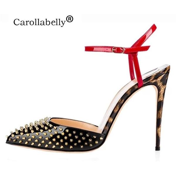 women high heels sheep skin genuine leather inside black rivets pumps pointed toe studded sandals
women high heels sheep skin genuine leather inside black rivets pumps pointed toe studded sandals