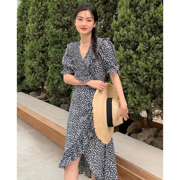 luxury casual dresses main push second hair fashion floral dr's dign v-neck short sleeve middle skirt 105, Black;gray
luxury casual dresses main push second hair fashion floral dr's dign v-neck short sleeve middle skirt 105, Black;gray