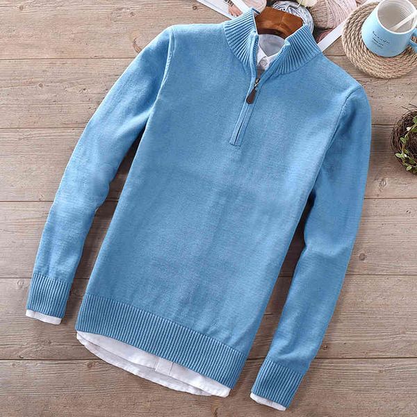 men's casual shirts brand winter and autumn mens solid fashion stand collar blue sweaters male slim cotton sweater men trui maglione 02, White;black
men's casual shirts brand winter and autumn mens solid fashion stand collar blue sweaters male slim cotton sweater men trui maglione 02, White;black