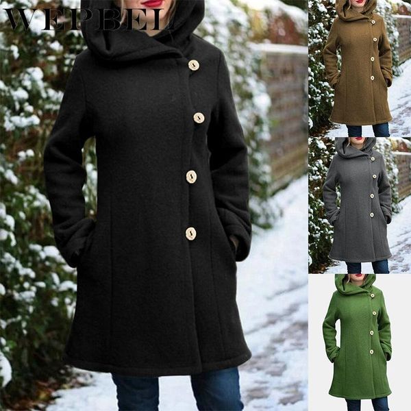 women's wool & blends wepbel winter women hooded long coat with pocket single breasted cashmere woolen jackets ladies casual slim blend, Black
women's wool & blends wepbel winter women hooded long coat with pocket single breasted cashmere woolen jackets ladies casual slim blend, Black