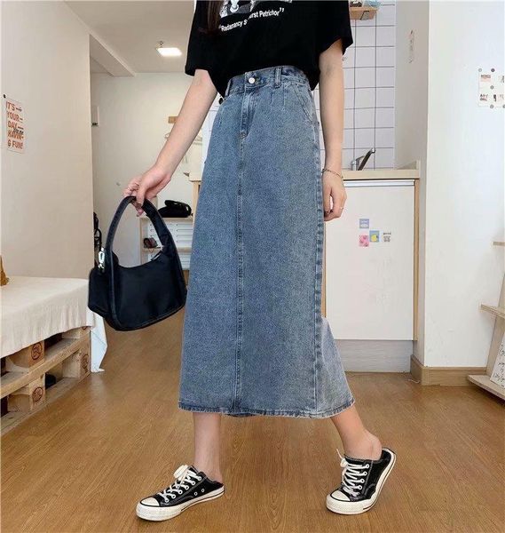 skirts summer 2021 retro denim skirt women's washed high waist slim split long a-line ins fashion temperament casual, Black
skirts summer 2021 retro denim skirt women's washed high waist slim split long a-line ins fashion temperament casual, Black