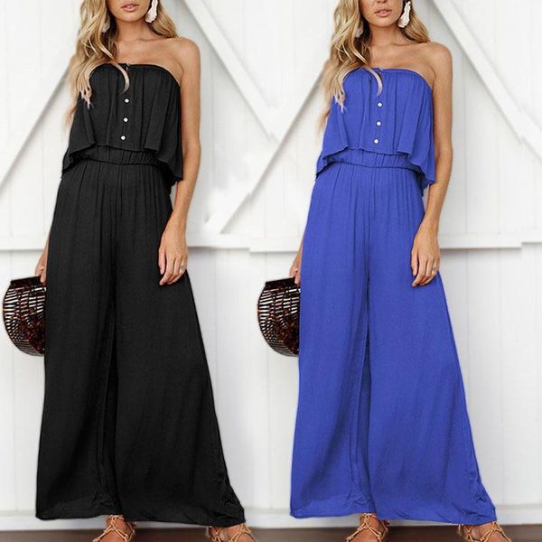 women's jumpsuits & rompers off shoulder loose jumpsuit for women long button sleeveless summer female solid color 2021 fashion, Black;white
women's jumpsuits & rompers off shoulder loose jumpsuit for women long button sleeveless summer female solid color 2021 fashion, Black;white