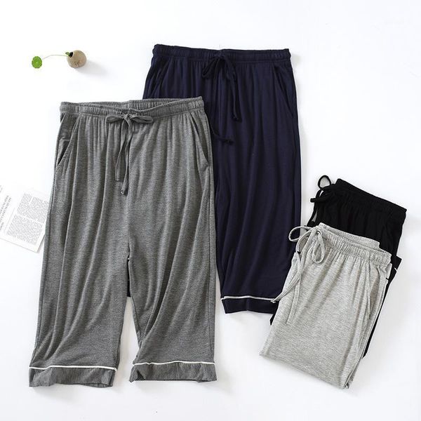 men's modal cropped pants pajama summer large size stretch home thin loose sports air conditioning lounge wear sleepwear, Black;brown
men's modal cropped pants pajama summer large size stretch home thin loose sports air conditioning lounge wear sleepwear, Black;brown