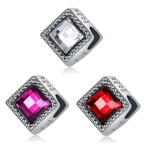1pcs geometric square rhinestone pendant diy beads adapting to original pandora charm bracelet ladies jewelry making gifts, Silver
1pcs geometric square rhinestone pendant diy beads adapting to original pandora charm bracelet ladies jewelry making gifts, Silver