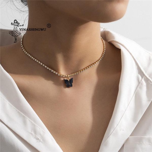 pendant necklaces hip hop punk tennis chain a butterfly necklace women's wedding party gift 2021 fashion trendy jewelry, Silver
pendant necklaces hip hop punk tennis chain a butterfly necklace women's wedding party gift 2021 fashion trendy jewelry, Silver
