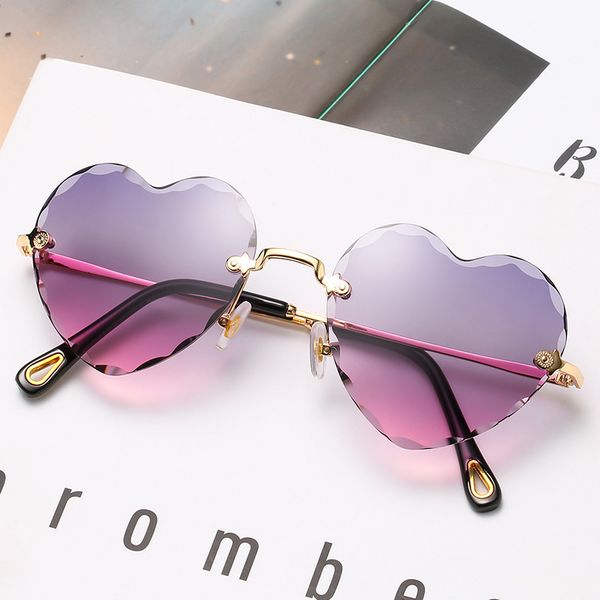 summer sunglasses blue pink heart women cute red purple shades female dimond cut metal rimless yellow gray sun glasses trends 2021, White;black
summer sunglasses blue pink heart women cute red purple shades female dimond cut metal rimless yellow gray sun glasses trends 2021, White;black