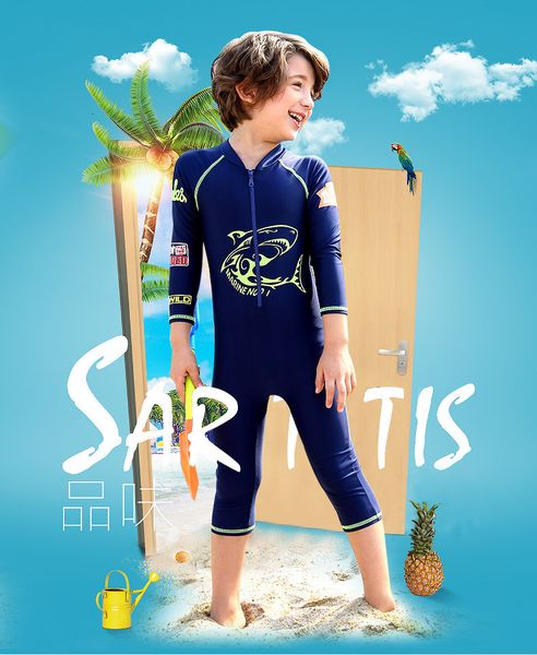 men's swimwear long sleeves kids wetsuits zipper shark print boys diving suits children rash guards one pieces & cap surfing swims
men's swimwear long sleeves kids wetsuits zipper shark print boys diving suits children rash guards one pieces & cap surfing swims