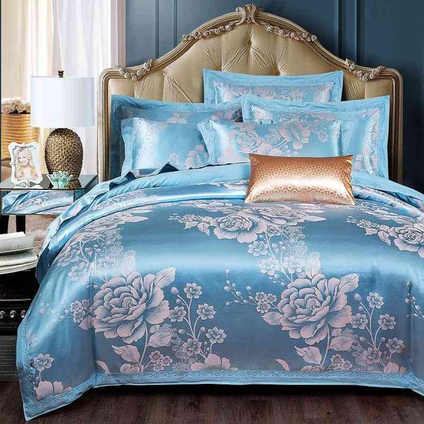 high grade european satin jacquard four piece cotton bed sheet quilt cover bedding
high grade european satin jacquard four piece cotton bed sheet quilt cover bedding