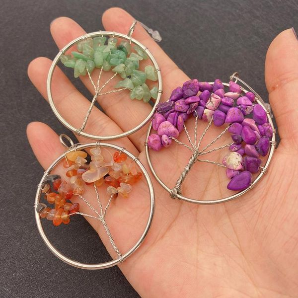 charms tree shaped round hand woven pendant natural semi-precious stone for diy necklace jewelry making accessories, Bronze;silver
charms tree shaped round hand woven pendant natural semi-precious stone for diy necklace jewelry making accessories, Bronze;silver