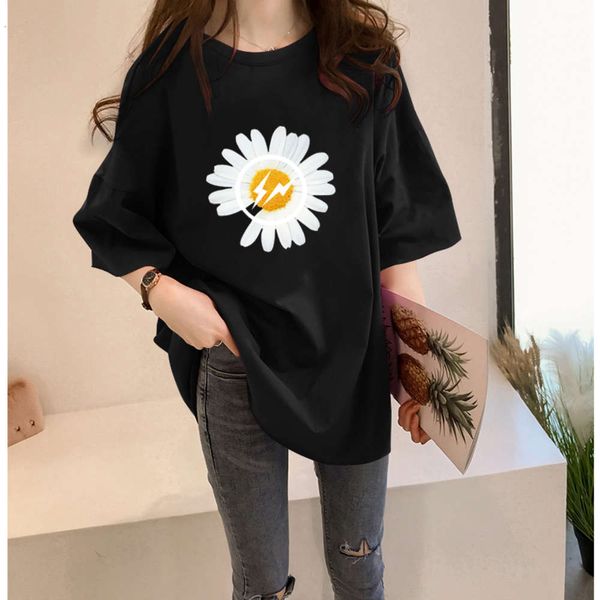casual dresses shirts t shirt daisy short women's summer mid long t-shirt korean fashion loose half sleeve upper garment 9o65, Black;gray
casual dresses shirts t shirt daisy short women's summer mid long t-shirt korean fashion loose half sleeve upper garment 9o65, Black;gray