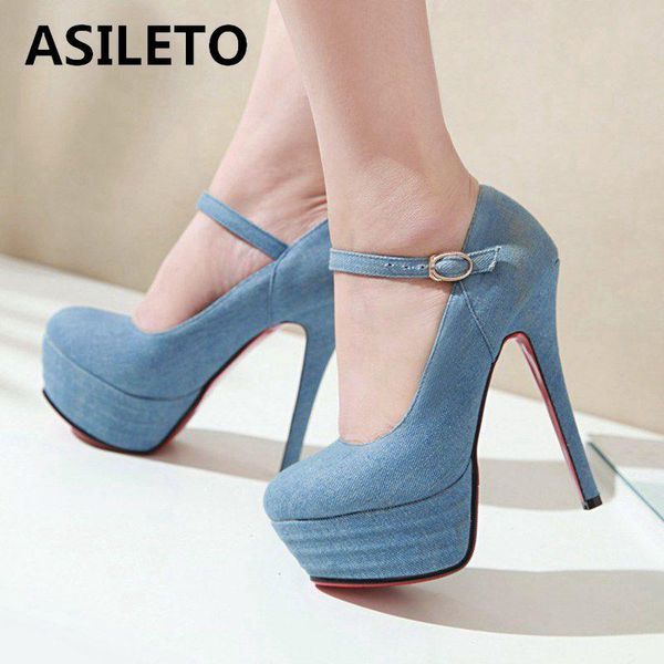 dress shoes asileto large size 43 denim women pumps platform 14cm high heels round toe mary janes party wedding stilettos zapatos, Black
dress shoes asileto large size 43 denim women pumps platform 14cm high heels round toe mary janes party wedding stilettos zapatos, Black