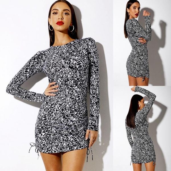 casual dresses women's slim fit dress o-neck long sleeve drawstring mini club party, Black;gray
casual dresses women's slim fit dress o-neck long sleeve drawstring mini club party, Black;gray