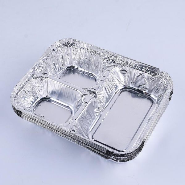 50pcs 3 groups 780ml aluminum foil containers with lid for restaurant take-out packing disposable take out
50pcs 3 groups 780ml aluminum foil containers with lid for restaurant take-out packing disposable take out