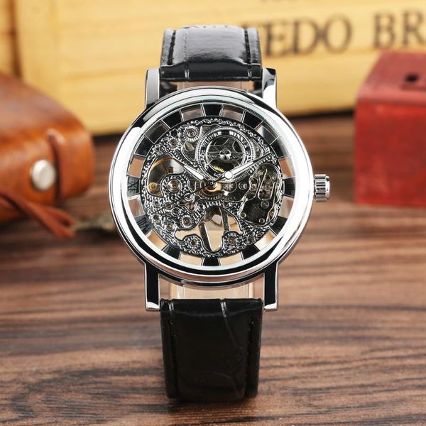 wristwatches business leather band transparent hand wind mechanical skeleton wrist watch for men teenagers fluorescent pointers with gift bo, Slivery;brown
wristwatches business leather band transparent hand wind mechanical skeleton wrist watch for men teenagers fluorescent pointers with gift bo, Slivery;brown