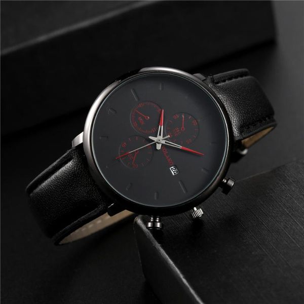 wristwatches relogio masculino fashion ultra-thin men's business watch men calendar three-eyed leather belt sports relojes, Slivery;brown
wristwatches relogio masculino fashion ultra-thin men's business watch men calendar three-eyed leather belt sports relojes, Slivery;brown