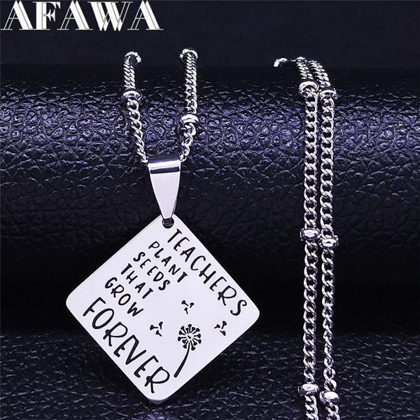 pendant necklaces teachers plant seeds that grow forever stainless steel charm silver color necklace women jewelry collier nxs01
pendant necklaces teachers plant seeds that grow forever stainless steel charm silver color necklace women jewelry collier nxs01