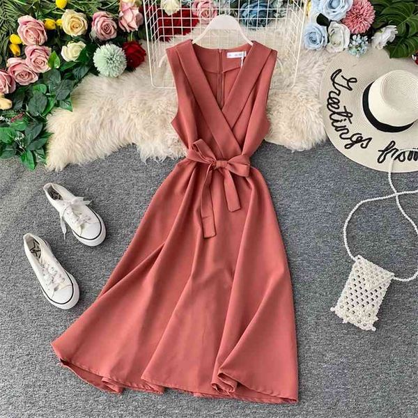 lady sleeveless casual a-line dress women's high waist thin slim v-neck solid color party clothes vestidos j944 210527, Black;gray
lady sleeveless casual a-line dress women's high waist thin slim v-neck solid color party clothes vestidos j944 210527, Black;gray