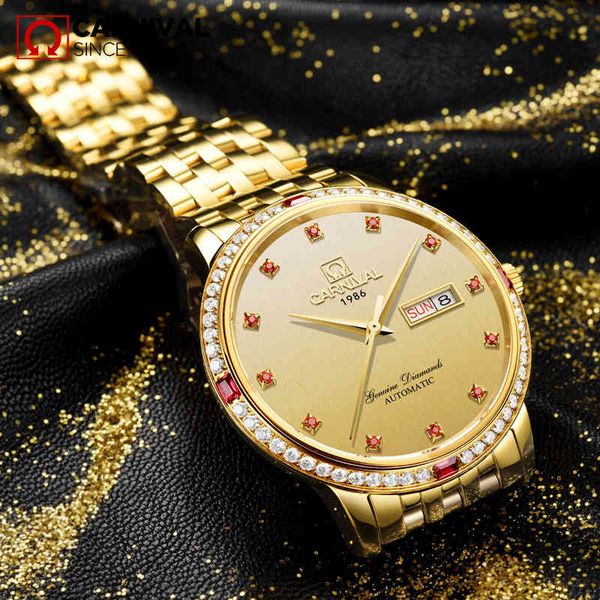 swiss carnival automatic movement mechanical man watches fire luxury relogio masculino gold rustless steel, Slivery;brown
swiss carnival automatic movement mechanical man watches fire luxury relogio masculino gold rustless steel, Slivery;brown