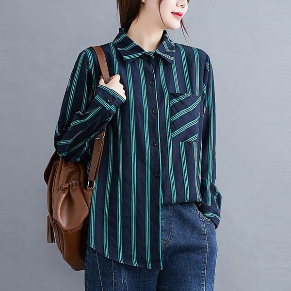 autumn arts female manga long shirts loose all combined casual single pocket striped femme blouse big size m656, White
autumn arts female manga long shirts loose all combined casual single pocket striped femme blouse big size m656, White