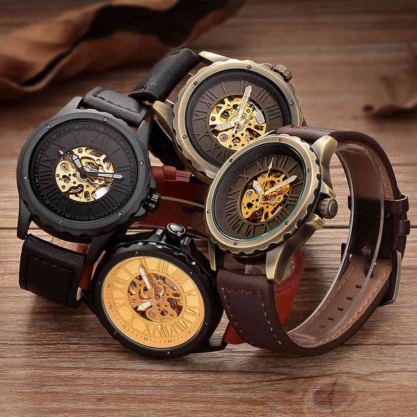 watch popular shenhua bronze embossed hollow automatic mechanical for men, Slivery;brown
watch popular shenhua bronze embossed hollow automatic mechanical for men, Slivery;brown