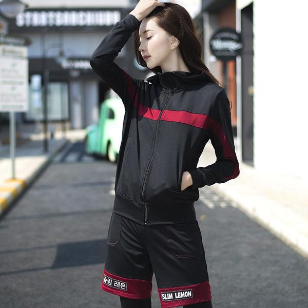 men's tracksuits yoga gear set female sport suit five han edition sportswear temperament workout clothes wholesale hooded shorts, Gray
men's tracksuits yoga gear set female sport suit five han edition sportswear temperament workout clothes wholesale hooded shorts, Gray