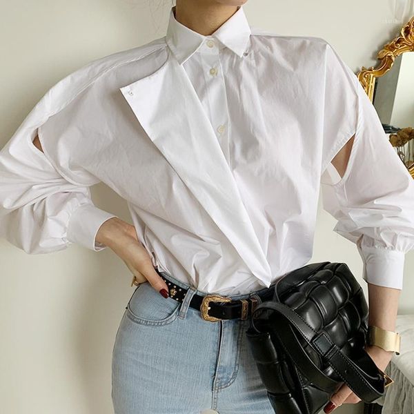 women's blouses & shirts zcsmll white korea chic spring niche temperament lapel fake two-piece design hollow puff sleeve shirt women
women's blouses & shirts zcsmll white korea chic spring niche temperament lapel fake two-piece design hollow puff sleeve shirt women