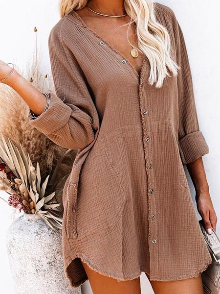 women's blouses & shirts v neck loose women long sleeve solid color blouse shirt button pockets summer autumn 2021 drop, White
women's blouses & shirts v neck loose women long sleeve solid color blouse shirt button pockets summer autumn 2021 drop, White