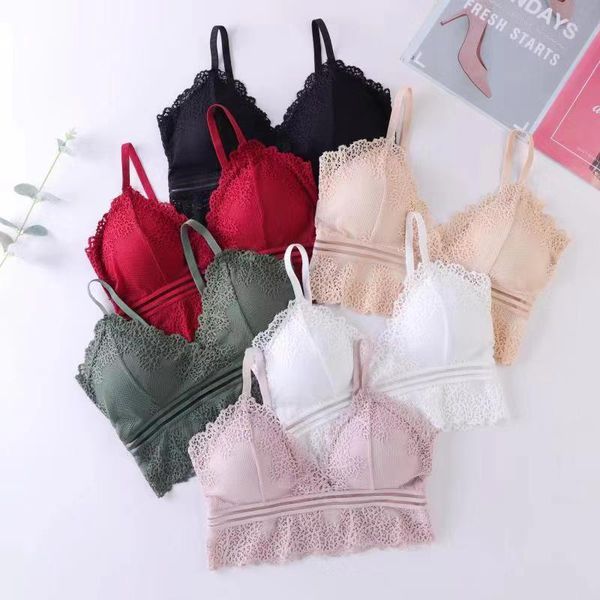 bras deep v-neck triangle cup bra for women bralette push up lingerie wireless seamless underwear mujer, Red;black
bras deep v-neck triangle cup bra for women bralette push up lingerie wireless seamless underwear mujer, Red;black