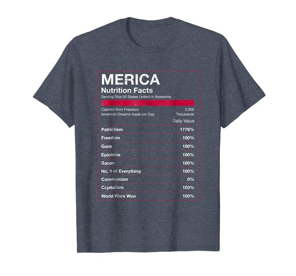 merica nutrition facts t-shirt gifts for patriotic americans, White;black
merica nutrition facts t-shirt gifts for patriotic americans, White;black
