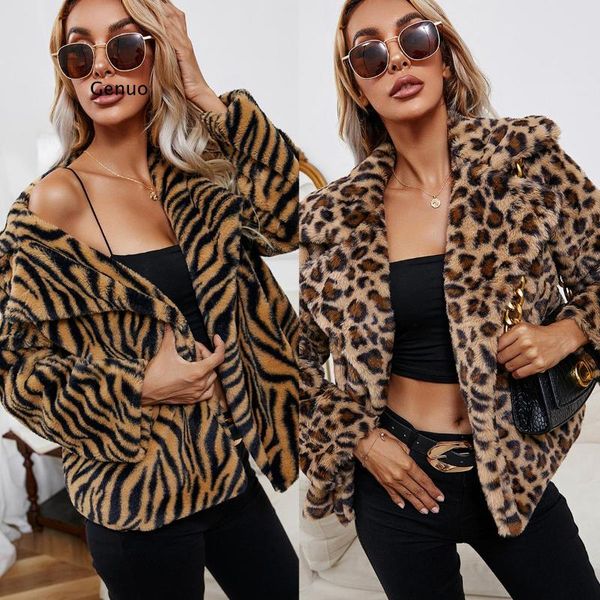 women's fur & faux leopard coats women coat luxury winter warm plush jacket fashion artificial outwear high quality, Black
women's fur & faux leopard coats women coat luxury winter warm plush jacket fashion artificial outwear high quality, Black