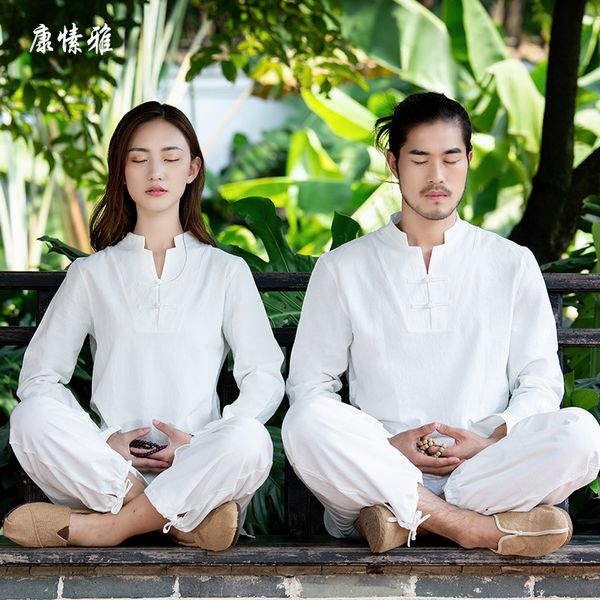 hemp and cotton tang men's long sleeve suit yoga style chinese linen coat zen home tea clothes, Gray
hemp and cotton tang men's long sleeve suit yoga style chinese linen coat zen home tea clothes, Gray