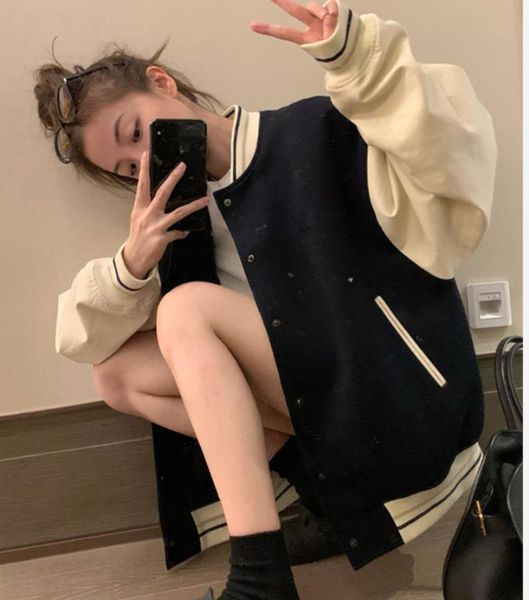 women's jackets women korean sweet cool little american college baseball jacket autumn 2021 loose, Black;brown
women's jackets women korean sweet cool little american college baseball jacket autumn 2021 loose, Black;brown