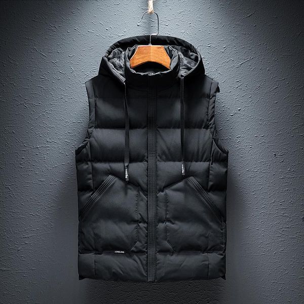 thickening cotton down vest mens winter men casual waistcoat sleeveless jackets hooded quality outwear men's vests, Black;white
thickening cotton down vest mens winter men casual waistcoat sleeveless jackets hooded quality outwear men's vests, Black;white