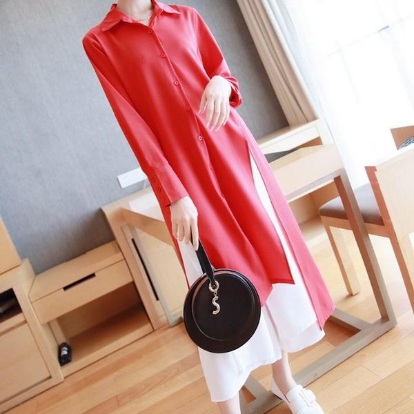 casual dresses women dress autumn 2021 chiffon long shirt female tunic midi split red black office women's asymmetric os116, Black;gray
casual dresses women dress autumn 2021 chiffon long shirt female tunic midi split red black office women's asymmetric os116, Black;gray