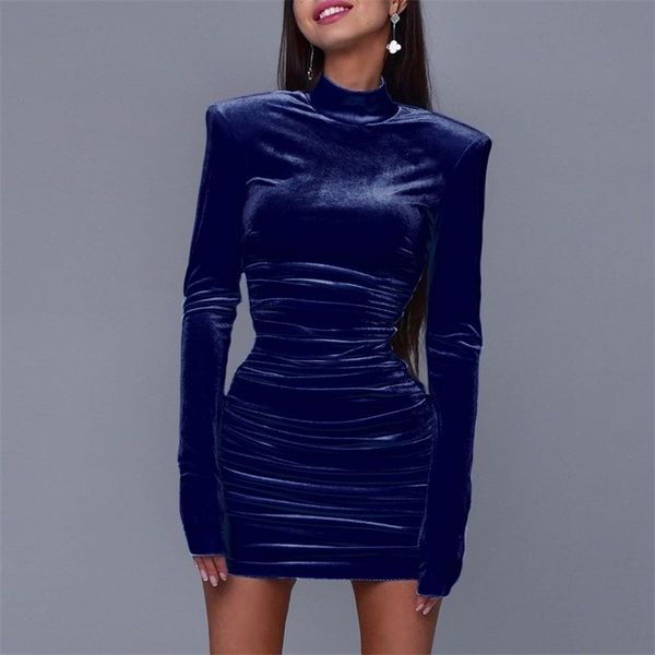 bodycon dress autumn winter women's solid color pleated back zipper shoulder pad female slim mini es 210517, Black;gray
bodycon dress autumn winter women's solid color pleated back zipper shoulder pad female slim mini es 210517, Black;gray