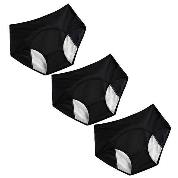women's panties 3pcs high waist big size 6xl full coverage leak proof womens comfortable breathable underwear briefs, Black;pink
women's panties 3pcs high waist big size 6xl full coverage leak proof womens comfortable breathable underwear briefs, Black;pink