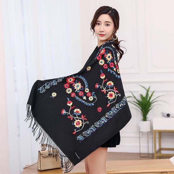 fashion winter warm cashmere scarf for women print embroidery shawl and warp soft thicken blanket lady foulard scarves, Blue;gray
fashion winter warm cashmere scarf for women print embroidery shawl and warp soft thicken blanket lady foulard scarves, Blue;gray