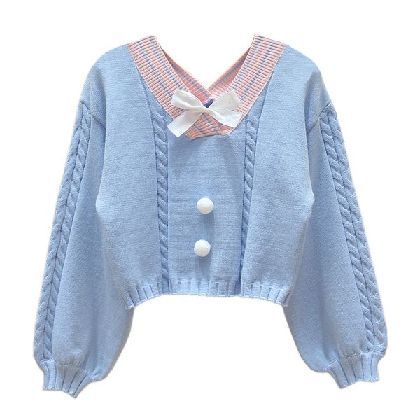 korean style white knitted sweater women sweet v neck with bow vintage pullover femme long sleeve knitwear crop pink jumper, White;black
korean style white knitted sweater women sweet v neck with bow vintage pullover femme long sleeve knitwear crop pink jumper, White;black