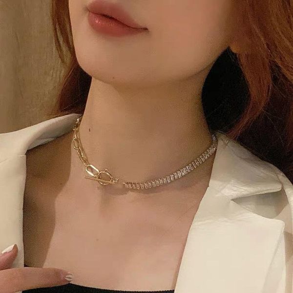 chains retro metal necklace korean casual style inlaid zircon clavicle chain female, Silver
chains retro metal necklace korean casual style inlaid zircon clavicle chain female, Silver