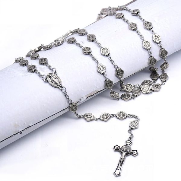 vintage silver plated cross jesus necklace personality bible sweater long chain for men women pray hip hop jewelry pendant necklaces
vintage silver plated cross jesus necklace personality bible sweater long chain for men women pray hip hop jewelry pendant necklaces