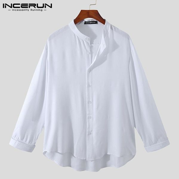 men's casual shirts incerun men shirt solid color cotton stand collar long sleeve camisa masculina streetwear harajuku leisure 2021 5x, White;black
men's casual shirts incerun men shirt solid color cotton stand collar long sleeve camisa masculina streetwear harajuku leisure 2021 5x, White;black