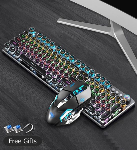 keyboards punk retro round keycap usb wired mechanical keyboard / and mouse set for notebook deskswap axis
keyboards punk retro round keycap usb wired mechanical keyboard / and mouse set for notebook deskswap axis