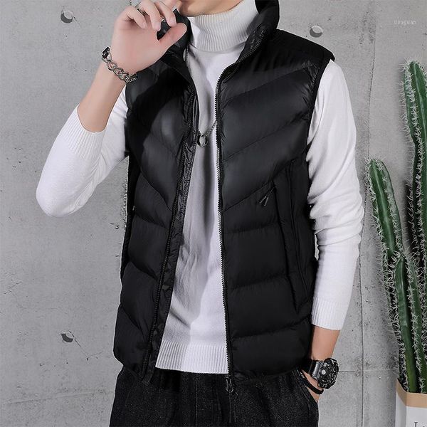 men's vests vest 2021 autumn and winter thick down cotton jacket young couple korean coat handsome waistcoat, Black;white
men's vests vest 2021 autumn and winter thick down cotton jacket young couple korean coat handsome waistcoat, Black;white