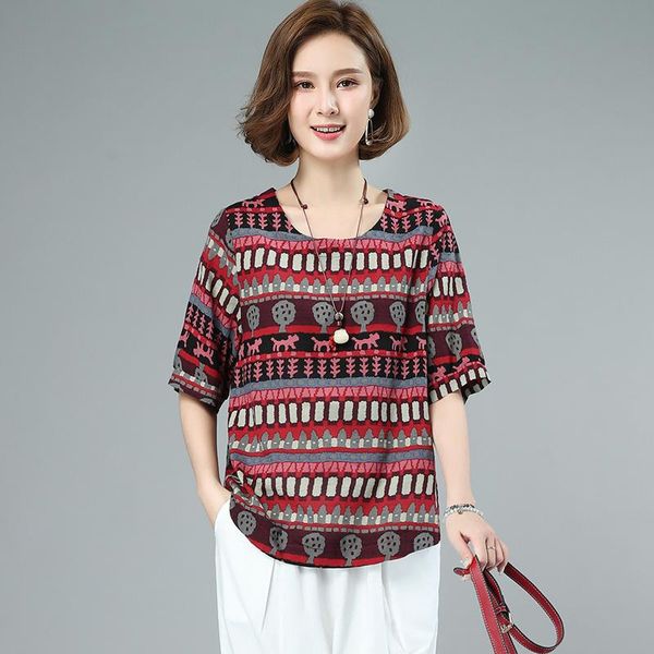 women's 2021 summer tees shirt plus size women elegant casual t-shirt print, White
women's 2021 summer tees shirt plus size women elegant casual t-shirt print, White