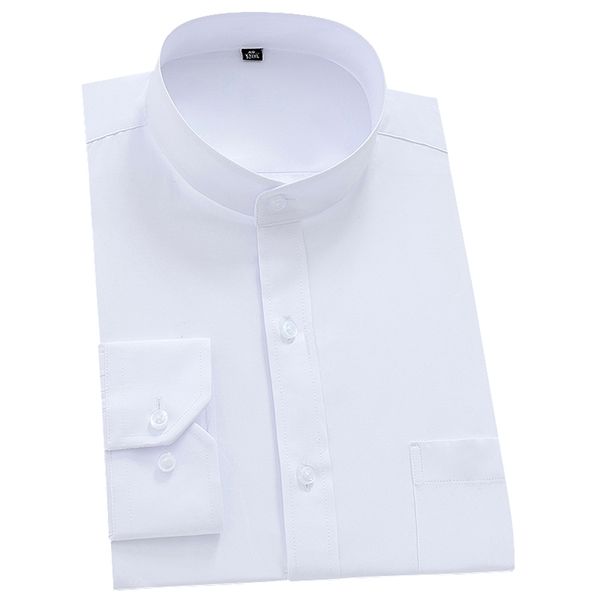 chinease stand collar solid plain regular fit long sleeve party mandarin bussiness formal shirts for men with chest pocket 210714, White;black
chinease stand collar solid plain regular fit long sleeve party mandarin bussiness formal shirts for men with chest pocket 210714, White;black