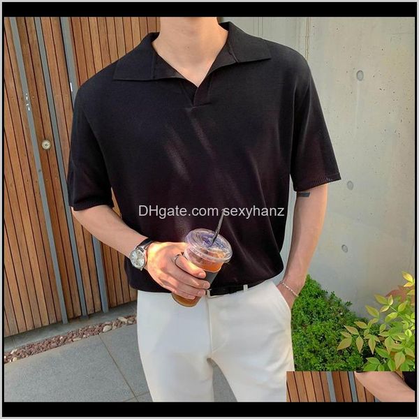 t-shirts tees & s clothing apparel drop delivery mens wear summer turn down collar short sleeve t-shirt for male 2021 trend korean fashion h, White;black
t-shirts tees & s clothing apparel drop delivery mens wear summer turn down collar short sleeve t-shirt for male 2021 trend korean fashion h, White;black